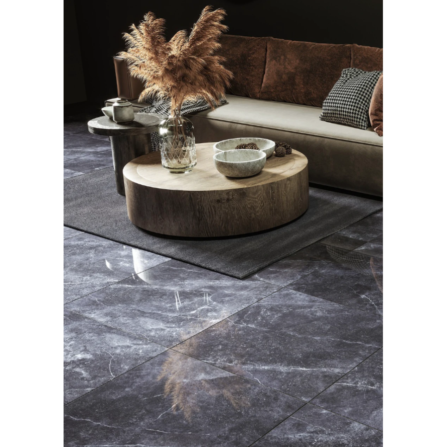 Плитка керамогранитная Golden Tile Space Stone черный RECT 600x600x10 - фото 3