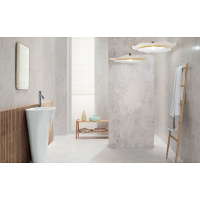 Плитка керамогранитная Tubadzin Rochelle White MAT 598x598x8