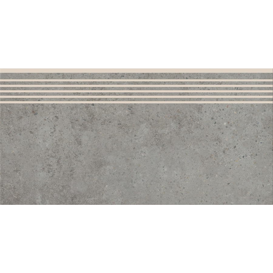Плитка ступенька Cersanit Highbrook Light Grey Steptread 29,8x59,8 см - фото 1