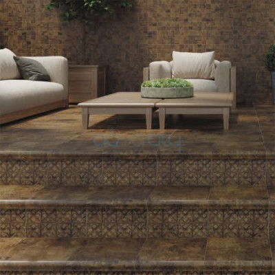Плитка сходинка Cersanit Lukas Brown Kapinos 29,8x31,3 см