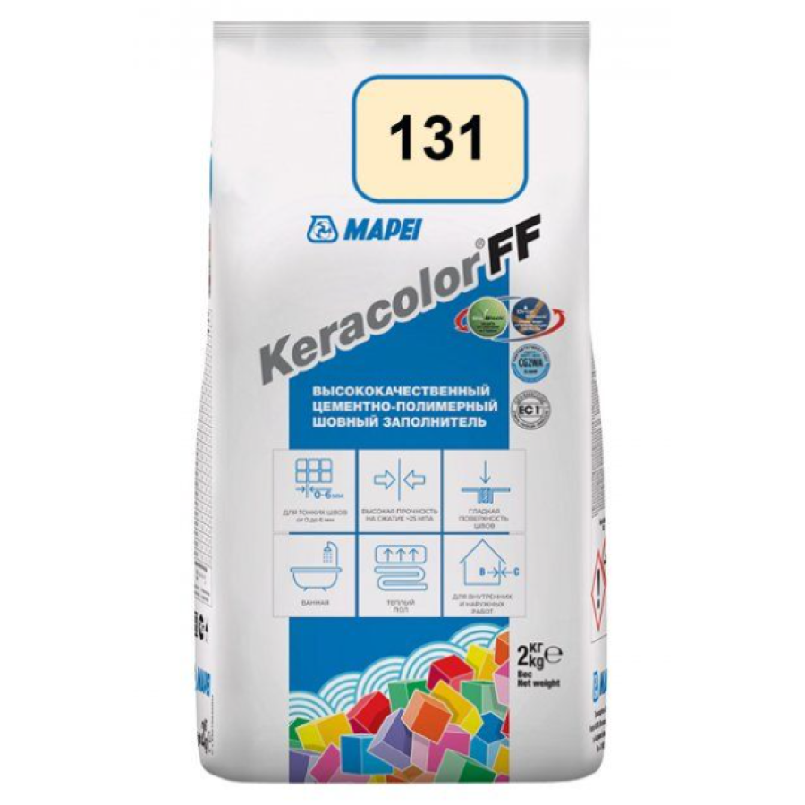 Затирка для швів Mapei Keracolor 131 Ваніль 2кг - фото 1