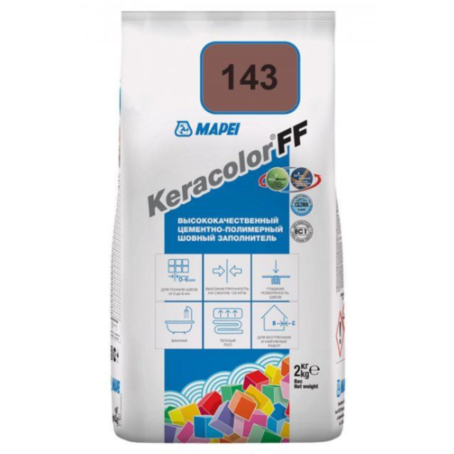 Затирка для швів Mapei Keracolor 143 Терракот 2кг - фото 1