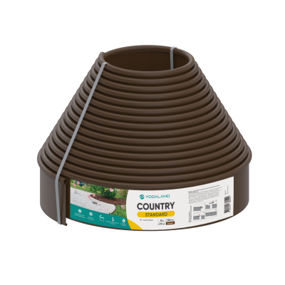 Бордюр газонный коричневый Кантри Лайн 10см*15м. (82952/15-К)