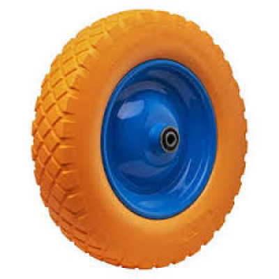 Колесо для тачки 4,00-8 (комплект) пена желтая ф16