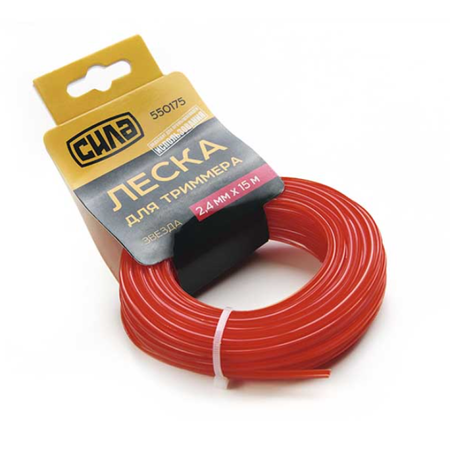 Леска для триммера Сила - 2,7мм*15м звезда - фото 1
