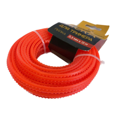 Леска для триммера Сила - 3,3мм*15м квадрат пиранья