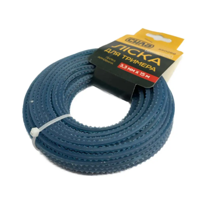 Леска для триммера Сила - 3,0мм*15м квадрат пиранья