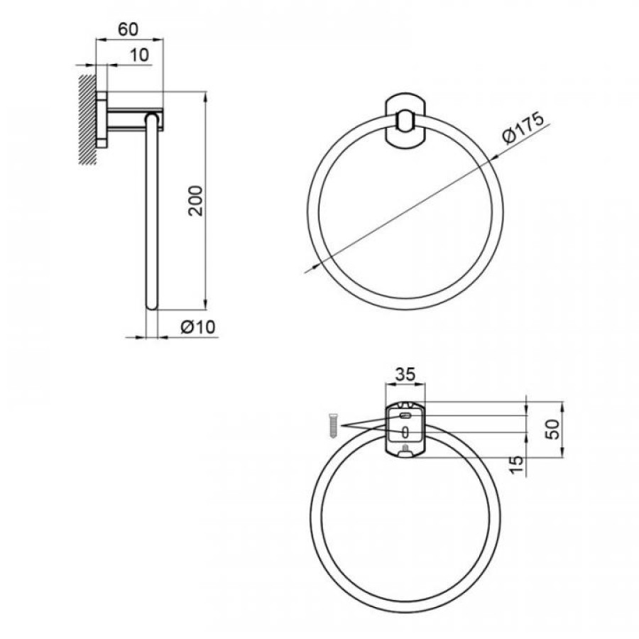 Кільце для рушника QT Liberty BLM 1160 - фото 3