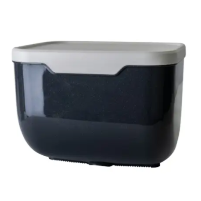 Держатель для туалетной бумаги 15,5*15,5*14см (гранит/белая роза)