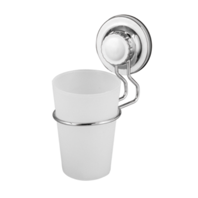 Держатель со стаканом настенное стекло на присоске LEDEME LM3706