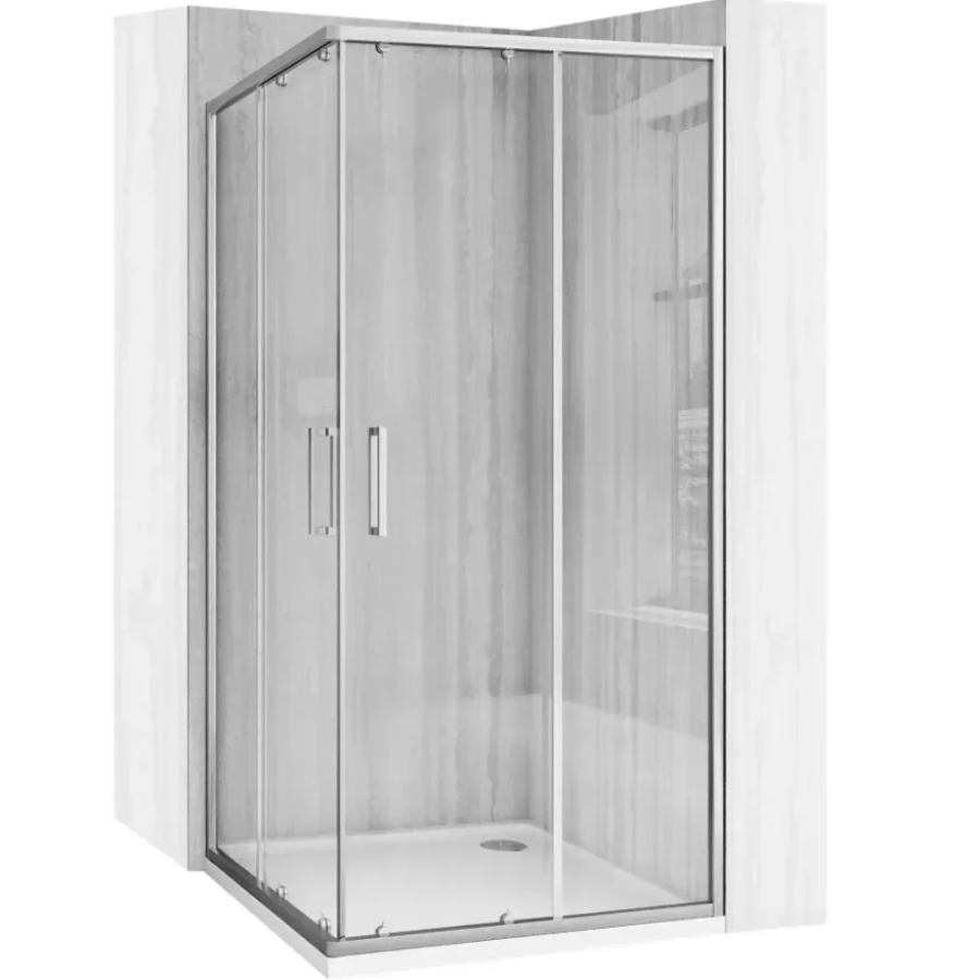 Душова кабіна REA NIKIEL BRUSHED 100х80 - фото 1