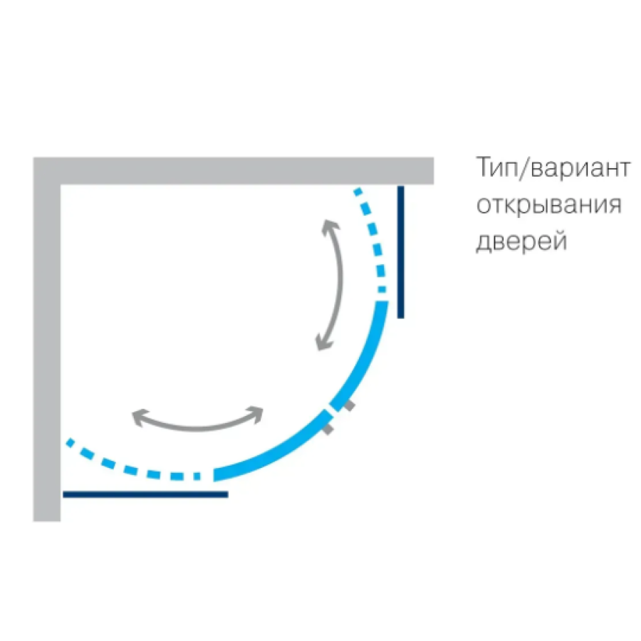Душова кабіна розсувна, напівкругла KOLLERPOOL LINE ARC 900*900мм, хром, скло 6мм grape - фото 7