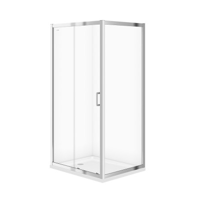 Душевая кабина слайдер прозрачное стекло CERSANIT ZIP 100*80*190