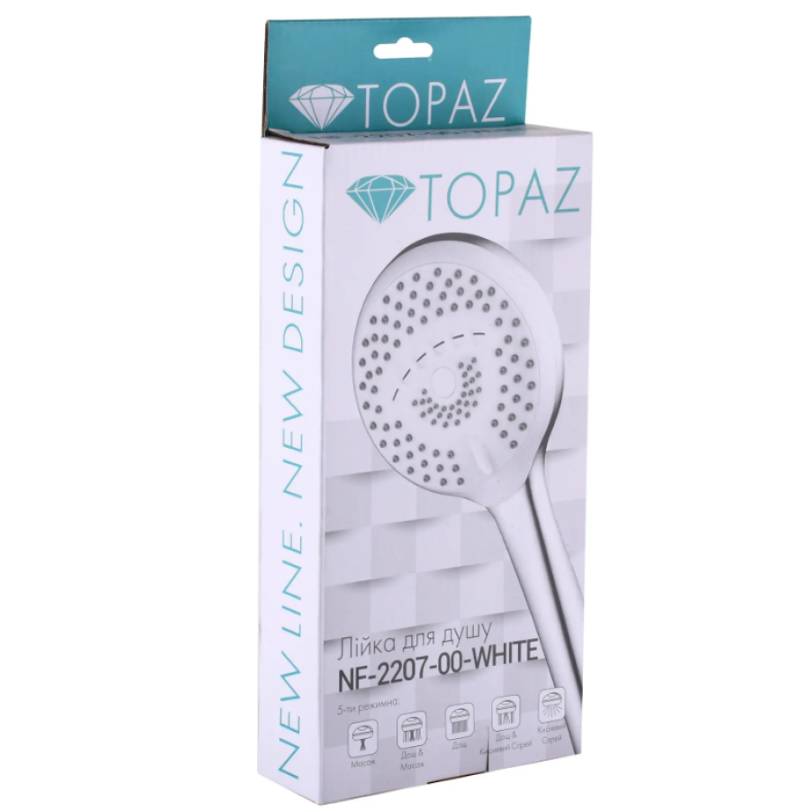 Душова лійка Topaz NF-2207-00 White - фото 6