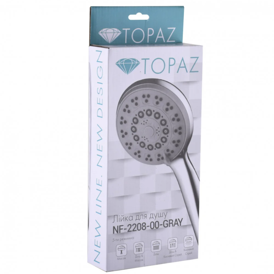 Душова лійка Topaz NF-2208-00 GREY - фото 6