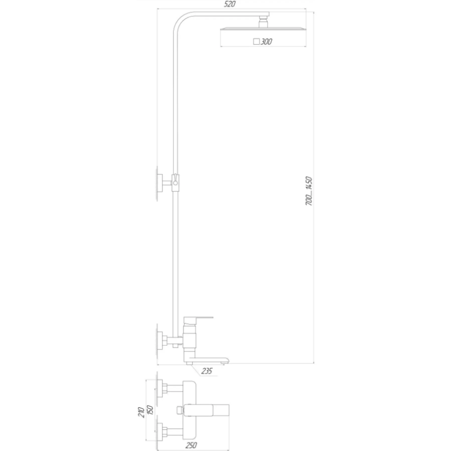 Душевая система Globus Lux MILANO GLM-0007 - фото 5