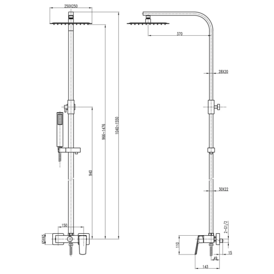 Душевая система TOPAZ LEXI TL 21702-H57-00 - фото 5