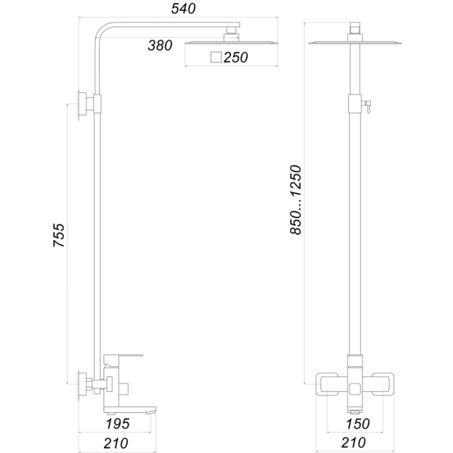 Душевая система комплект Globus Lux SICILIA SBQ-SH-02 - фото 5