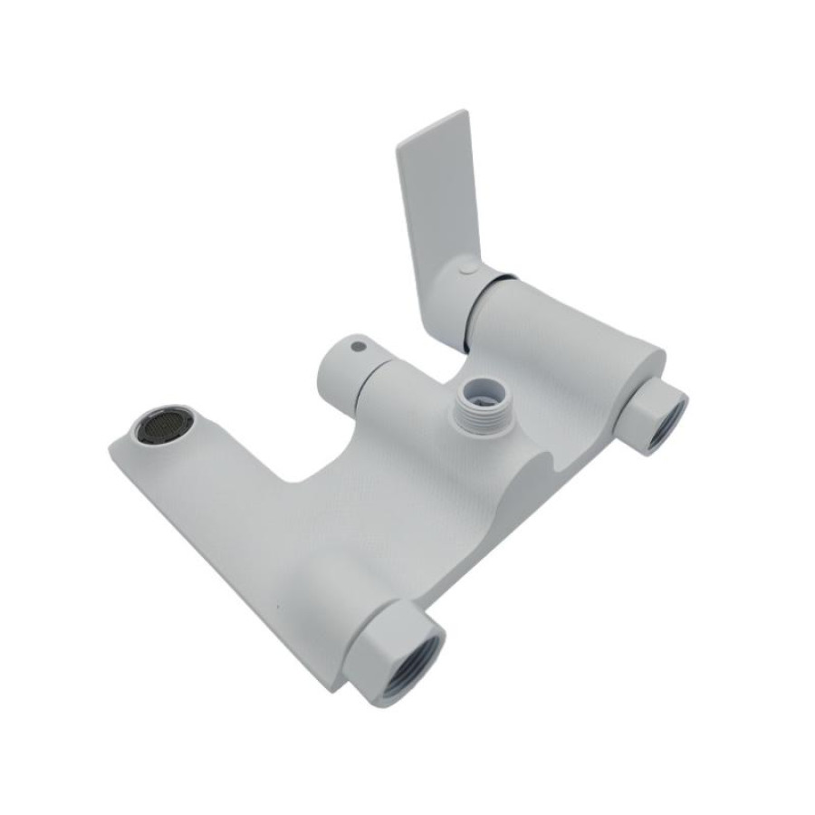 Душова стійка в комплекті, біла AIM DG01144-5 frosted white - фото 3
