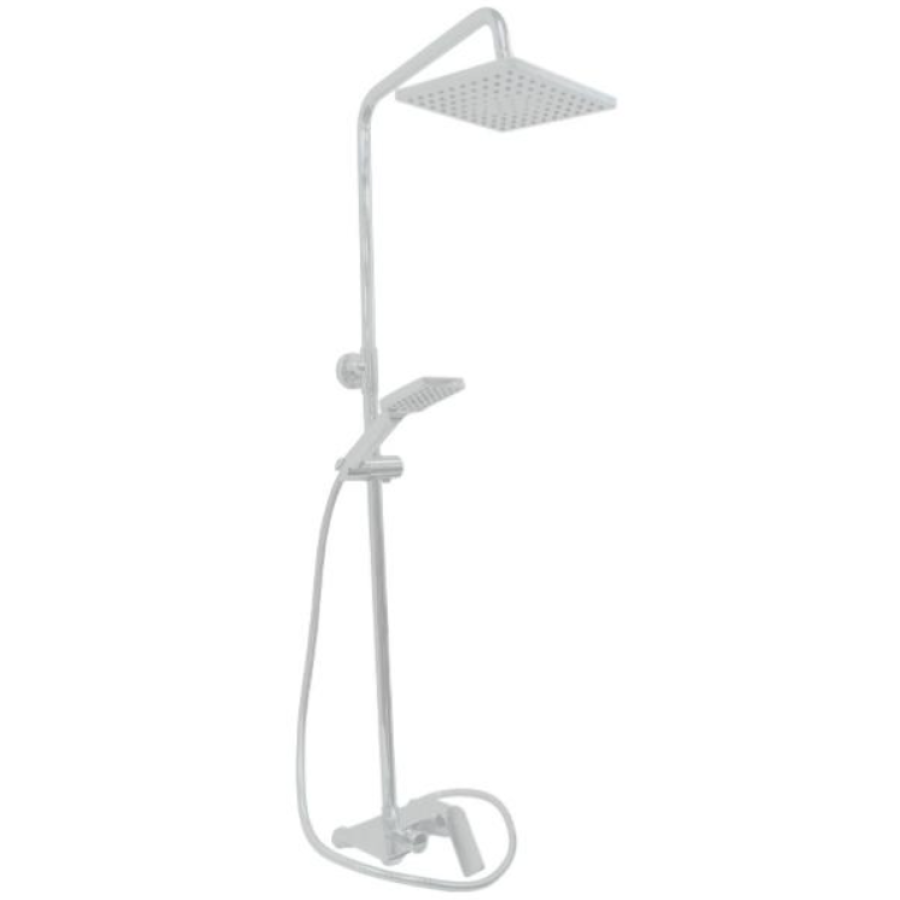 Душова стійка в комплекті, біла AIM DG01144-5 frosted white - фото 1
