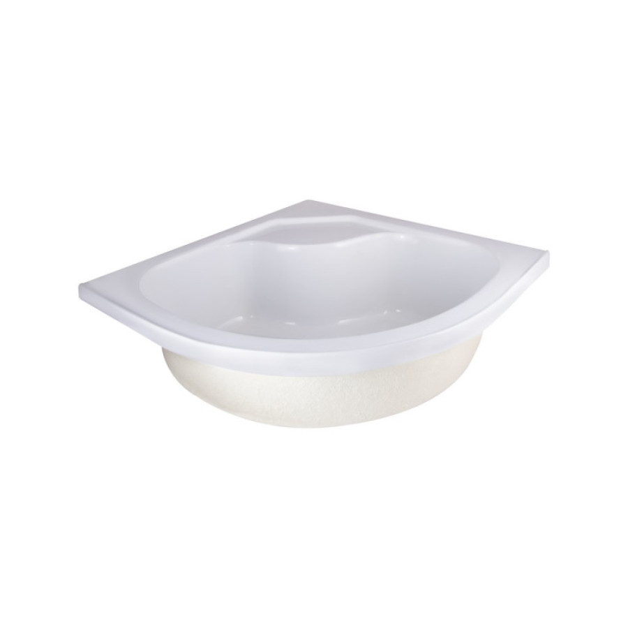 Душовий піддон Lidz Kapielka ST90X90X41, високий, напівкруглий з панелю, діаметр зливу 50мм - фото 3