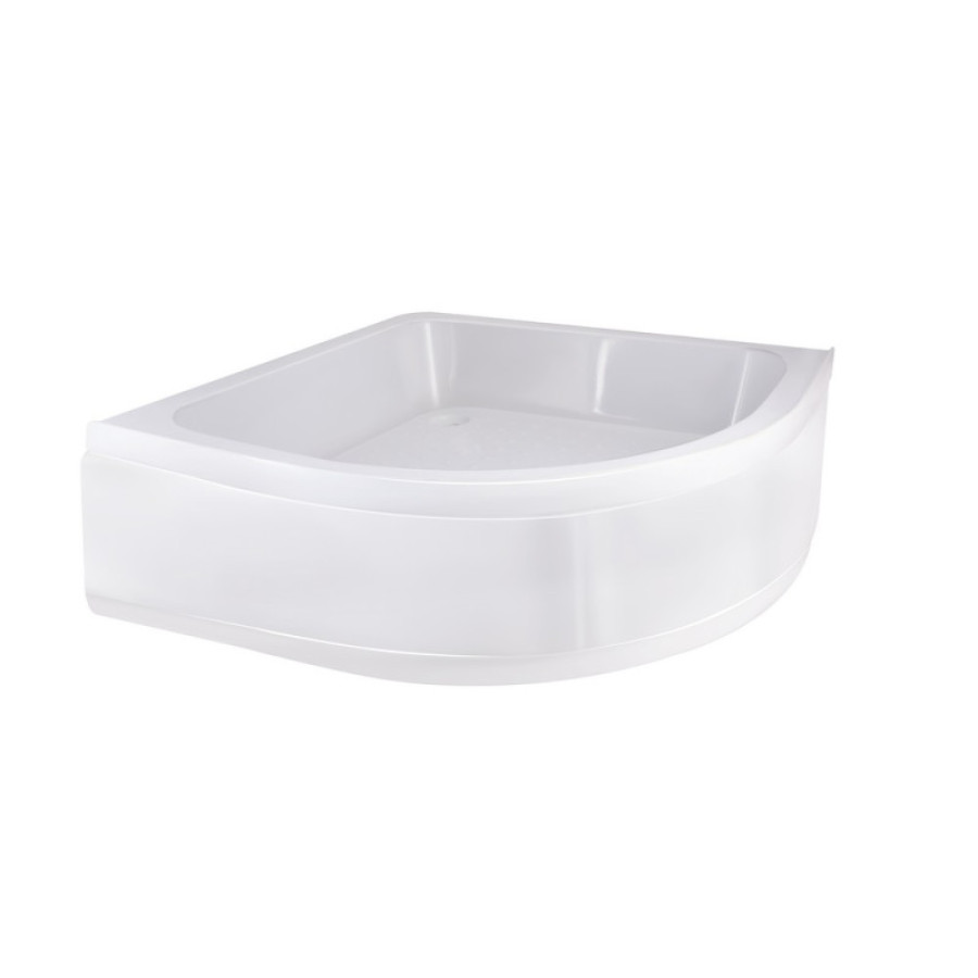 Душовий піддон Lidz Kapielka ST90x90x26, середній, напівкруглий, з панеллю, діаметр зливу 52 мм - фото 2