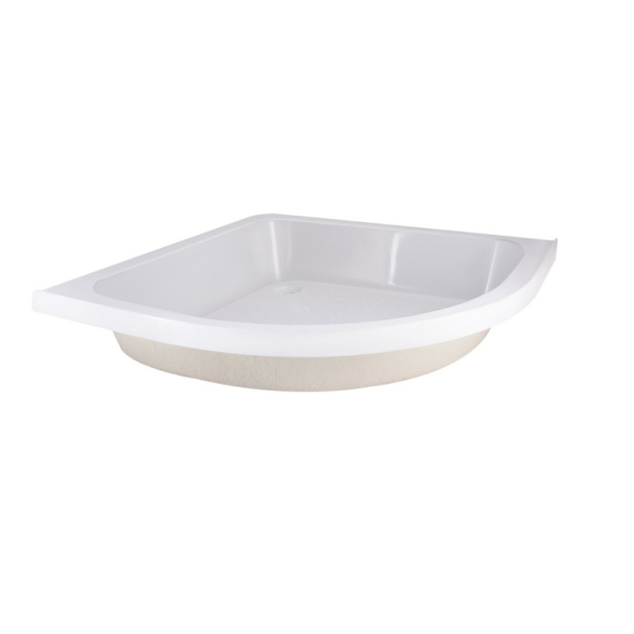 Душовий піддон Lidz Kapielka ST90x90x26, середній, напівкруглий, з панеллю, діаметр зливу 52 мм - фото 3