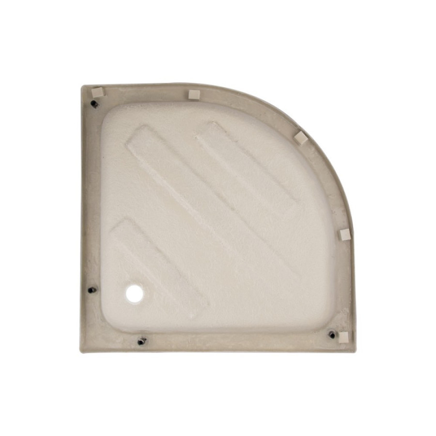 Душовий піддон Lidz Kapielka ST90x90x26, середній, напівкруглий, з панеллю, діаметр зливу 52 мм - фото 4