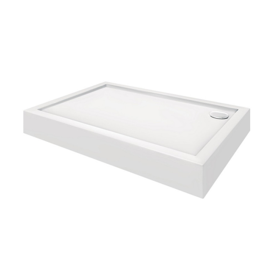 Душевой поддон Qtap Tern 3012812, 120x80x12см прямоугольный, акриловый + ножки, диаметр слива 90мм. - фото 1