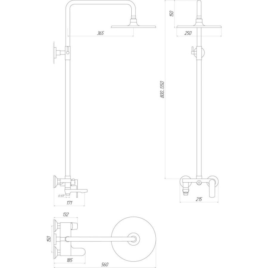 Душевая система Globus Lux GLA-0002N-10BB - фото 5