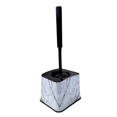 Ерши для унитаза с подставкой Elit Plastic (белый мрамор)