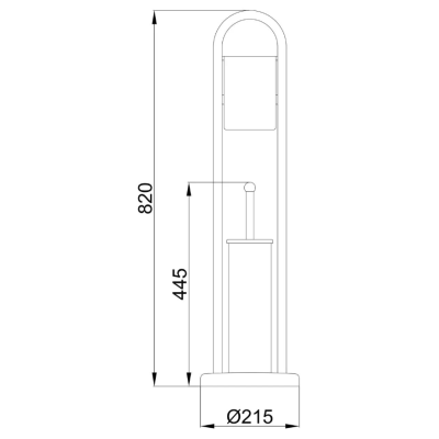 Ерж напольный с бумажником хром f903 82см