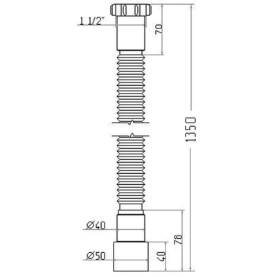 Гибкая труба 1 1/2*40/50 АС-10132