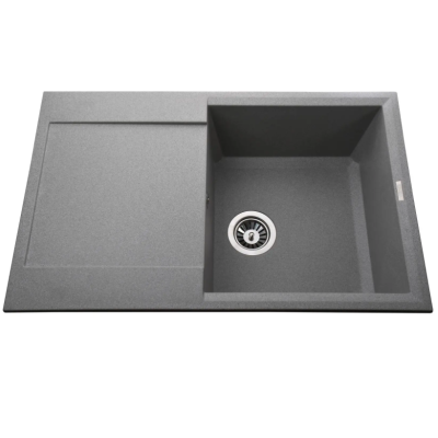 Гранитная мойка Globus Lux KOMO серый камень 790*500mm-A0005