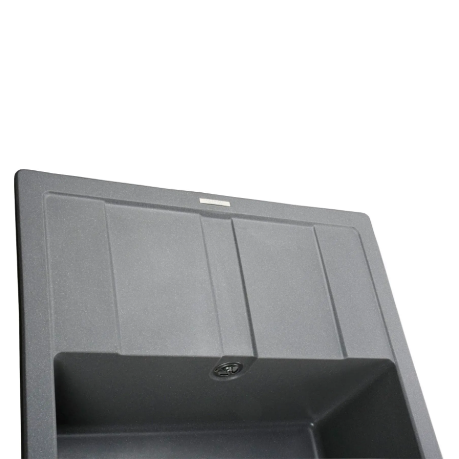 Гранитная мойка Globus lux ONE Серый металлик 650*500мм А0005 - фото 3