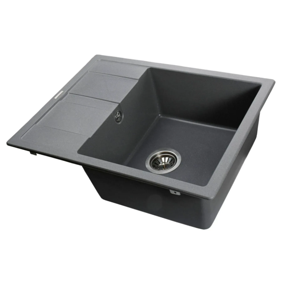 Гранитная мойка Globus lux ONE Серый металлик 650*500мм А0005 - фото 2