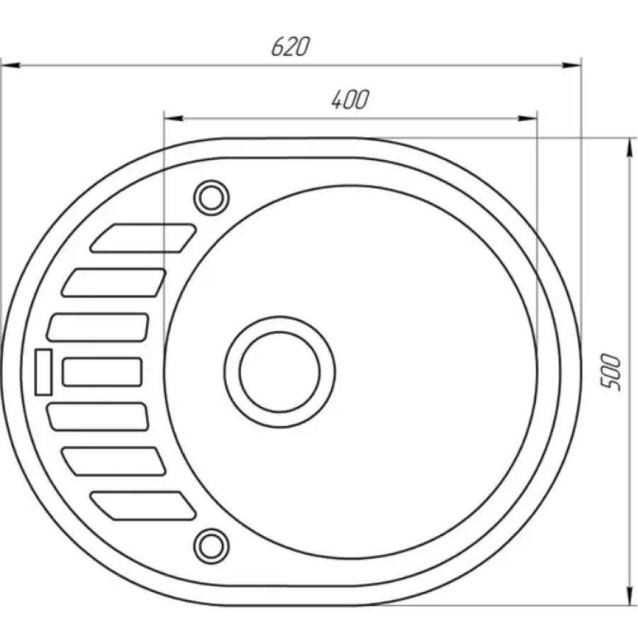 Гранитная мойка Globus Lux ARNO серый металлик 780*500мм А0003 - фото 2