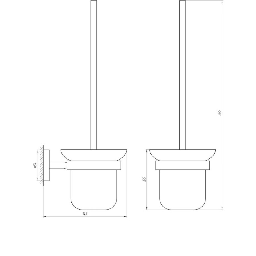 Йоржик настінний Globus Lux BS8429A чорний матовий SUS304 - фото 5