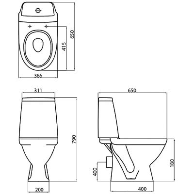Унитаз-компакт Kolo Modo L39000 с сиденьем из дюропласта Soft close