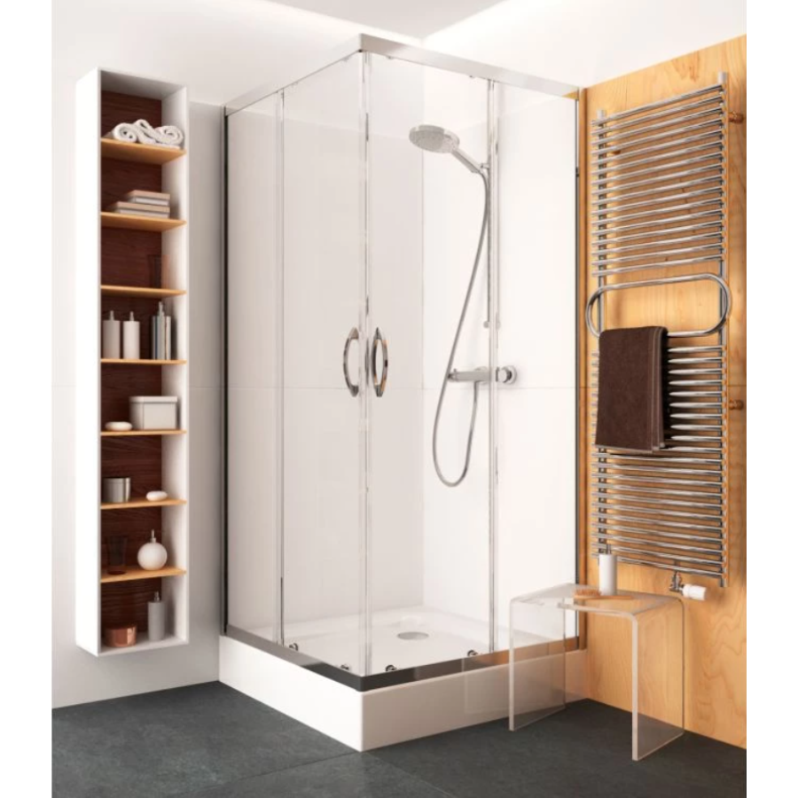 Кабина душевая квадратная Kolo REKORD PKDK90222003 90см,прозрачное стекло, серебристый блеск - фото 2