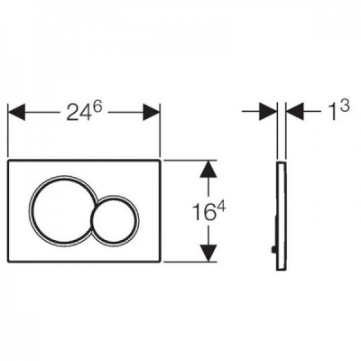 Клавиша для установки Geberit Sigma