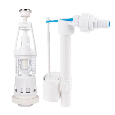 Комплект арматуры Lidz WHI 60 02 K001 03 с клапаном боковой подачи 1/2, хром кнопка