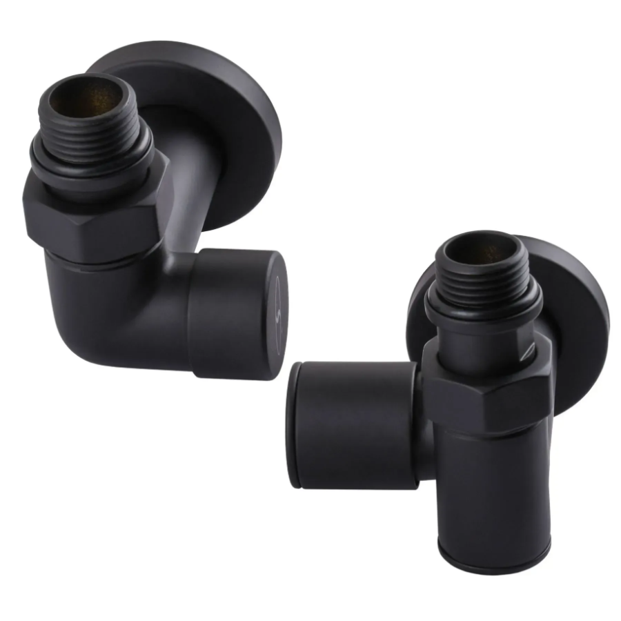 Комплект кранів SOLOMON LUX вентильних кутових з американкою1/2″ BLACK 7777 NEN - фото 5
