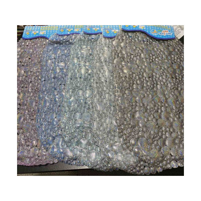 Ковер в ванную комнату силиконовый "Пузыри гало" 67*37 см