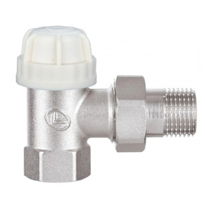 Кран латунный термостатический для подключения радиаторов угловой 1/2", Double-lin 78-125