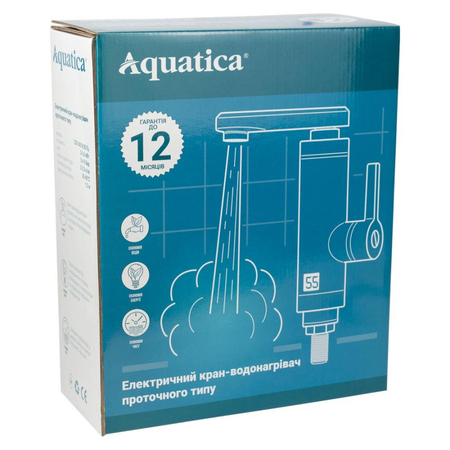 Кран водонагреватель для кухни Aquatica NZ-6B112W (на гайке) (9797133) - фото 3
