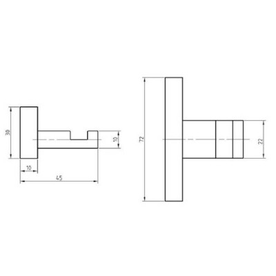 Крючок Langberger Unique 2110931A одинарный хром