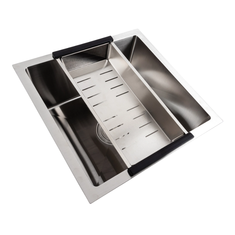 Кухонна мийка мийка нержавійка (Work station) Platinium Handmede СМ 44*44  - фото 9