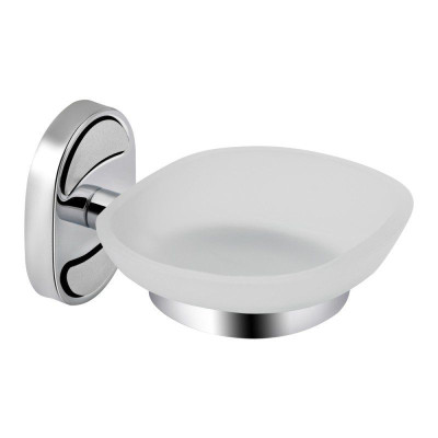 Мыльница настенная Lidz (CRM) – 114.02.01 матовое стекло