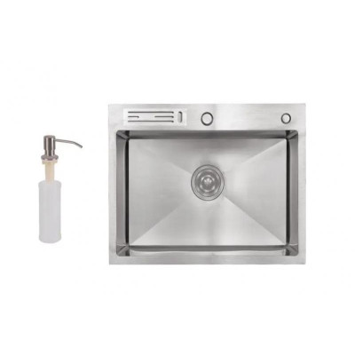 Кухонная мойка Lidz LH5050T Brush 3.0/1.0 mm с полкой для ножей